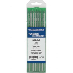 PRO-SOURCE - Tungsten Electrodes Type: Pure Diameter (Inch): 3/32 - Apex Tool & Supply