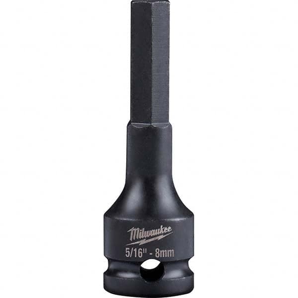 Milwaukee Tool - Impact Hex & Torx Bit Sockets Drive Size (Inch): 3/8 Hex Size (mm): 8.0 - Apex Tool & Supply