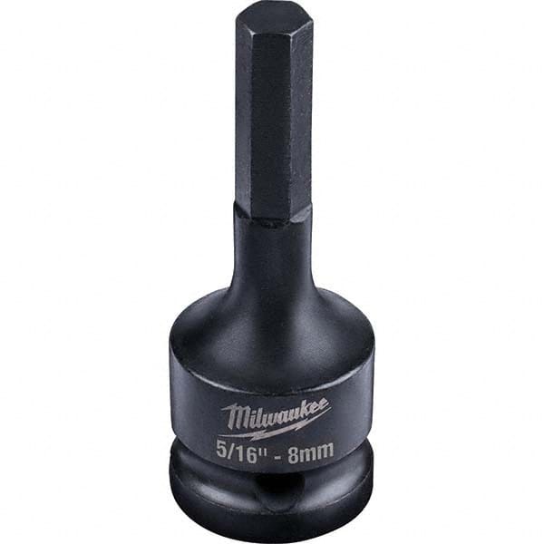 Milwaukee Tool - Impact Hex & Torx Bit Sockets Drive Size (Inch): 1/2 Hex Size (mm): 8.0 - Apex Tool & Supply