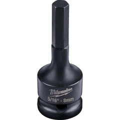 Milwaukee Tool - Impact Hex & Torx Bit Sockets Drive Size (Inch): 1/2 Hex Size (mm): 8.0 - Apex Tool & Supply