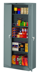 36"W x 18"D x 78"H Storage Cabinet, Knocked-Down, with 4 Adj. Shelves, Levelers, - Apex Tool & Supply