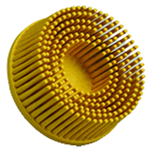 Scotch-Brite Roloc Bristle Disc RD-ZB 80 TR Yellow 3″ × 5/8″ Tapered - Apex Tool & Supply