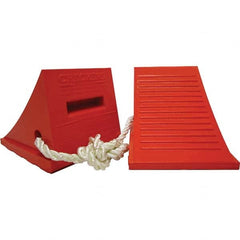 Checkers - 1 2-Piece 9" Wide x 8-1/4" High x 11-1/2" Deep Polyurethane Wheel Chock - Apex Tool & Supply