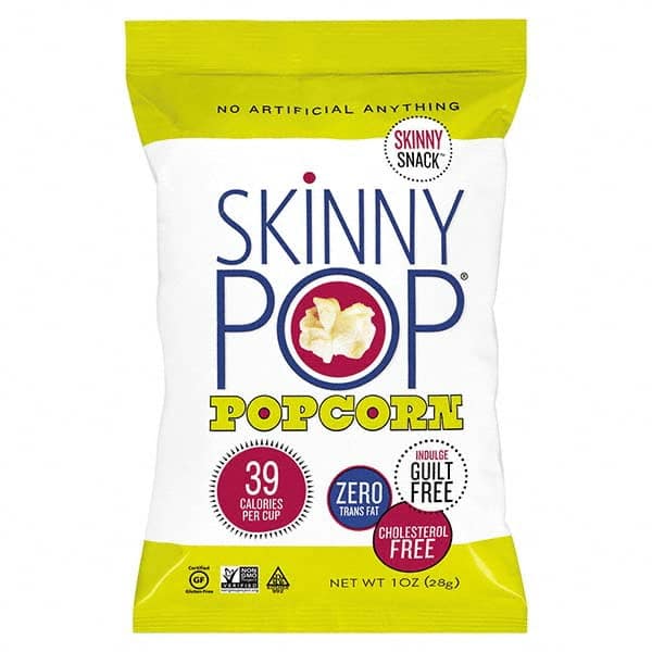 SkinnyPop Popcorn - Snacks, Cookies, Candy & Gum Breakroom Accessory Type: Popcorn Breakroom Accessory Description: Popcorn, Original, 1 oz Bag, 12/Carton - Apex Tool & Supply