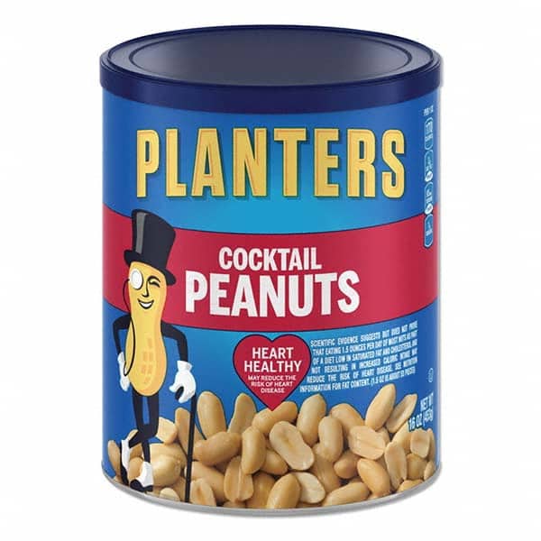 Planters - Snacks, Cookies, Candy & Gum Breakroom Accessory Type: Nuts Breakroom Accessory Description: Cocktail Peanuts, 16 oz Can - Apex Tool & Supply