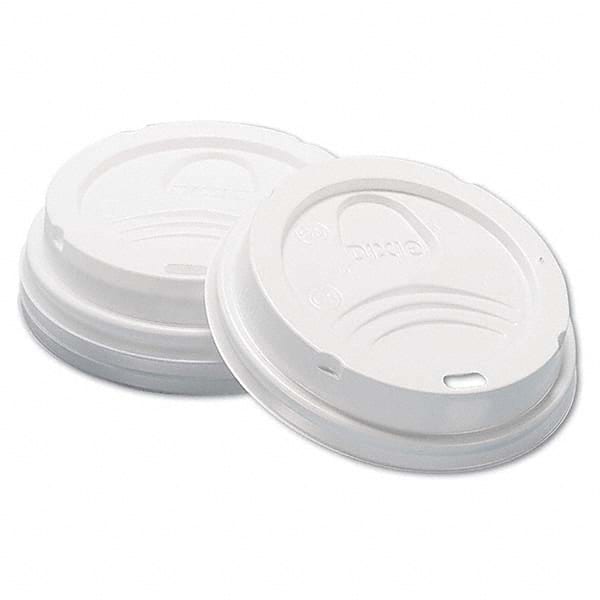 Dixie - Dome Hot Drink Lids, 8 oz Cups, White, 100/Sleeve, 10 Sleeves/Carton - Apex Tool & Supply