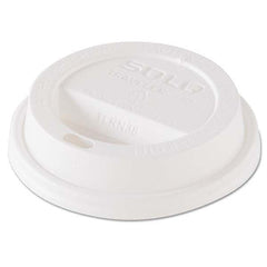 DART - Traveler Dome Hot Cup Lid, Fits 8 oz Cups, White, 100/Pack, 10 Packs/Carton - Apex Tool & Supply