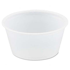 DART - Polystyrene Portion Cups, 2 oz, Translucent, 250/Bag, 10 Bags/Carton - Apex Tool & Supply
