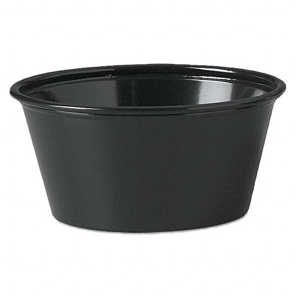 DART - Plastic Souffle Portion Cups, 3 1/4 oz, Black, 250/Bag, 2500/Carton - Apex Tool & Supply