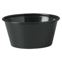 DART - Plastic Souffle Portion Cups, 3 1/4 oz, Black, 250/Bag, 2500/Carton - Apex Tool & Supply