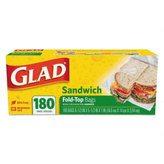 Glad - Reclosable Food & Sandwich Bags Volume Capacity: 1 Gal. Width (Inch): 6-1/2 - Apex Tool & Supply