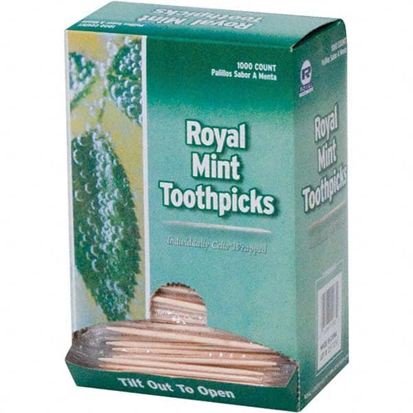 Royal Paper - Toiletries Type: Wood Toothpicks Container Type: Box - Apex Tool & Supply