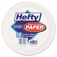 Hefty - Super Strong Paper Dinnerware, 10 1/8" Plate, Bagasse, 16/Pack, 12 Packs/Carton - Apex Tool & Supply