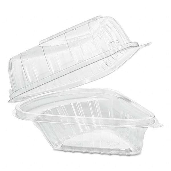 DART - Showtime Clear Hinged Containers, Pie Wedge, 6 2/3 oz, Plastic, 125/PK, 2 PK/CT - Apex Tool & Supply