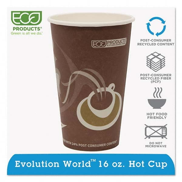 ECO PRODUCTS - Evolution World 24% Recycled Content Hot Cups - 16 oz, 50/PK, 20 PK/CT - Apex Tool & Supply