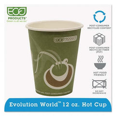 ECO PRODUCTS - Evolution World 24% Recycled Content Hot Cups - 12 oz, 50/PK, 20 PK/CT - Apex Tool & Supply
