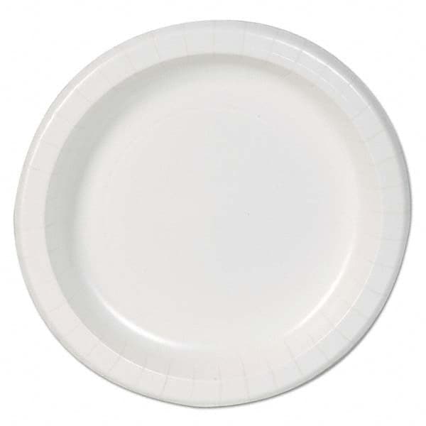 Dixie Basic - Basic Paper Dinnerware, Plates, White, 8.5" Diam, 125/Pack, 4/Carton - Apex Tool & Supply