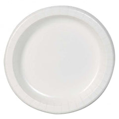 Dixie Basic - Basic Paper Dinnerware, Plates, White, 8.5" Diam, 125/Pack, 4/Carton - Apex Tool & Supply