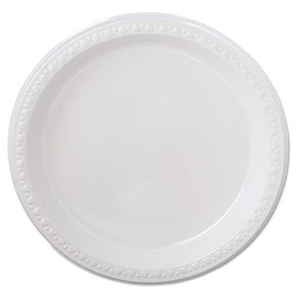 Chinet - Heavyweight Plastic Plates, 9" Diam, White, 125/Pack, 4 Packs/CT - Apex Tool & Supply