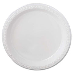 Chinet - Heavyweight Plastic Plates, 9" Diam, White, 125/Pack, 4 Packs/CT - Apex Tool & Supply