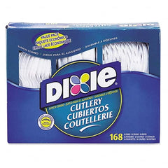 Dixie - Combo Pack, Tray/Plastic Utensils, 56 Forks, 56 Knives, 56 Spoons, 6 Packs - Apex Tool & Supply