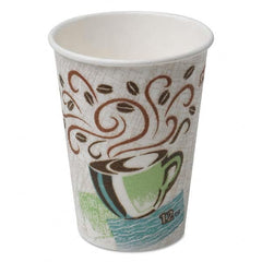 Dixie - PerfecTouch Paper Hot Cups, 12 oz, Coffee Haze, 160/Pack, 960/Carton - Apex Tool & Supply