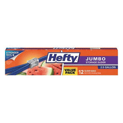 Hefty - Reclosable Food & Sandwich Bags Volume Capacity: 2.5 Gal. Width (Inch): 14-3/8 - Apex Tool & Supply