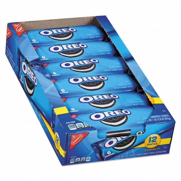 Nabisco - Snacks, Cookies, Candy & Gum Breakroom Accessory Type: Cookies Breakroom Accessory Description: Oreo Cookies Single Serve Packs, Chocolate, 2.4oz Pack, 6 Cookies/Pack, 12Pk/Bx - Apex Tool & Supply