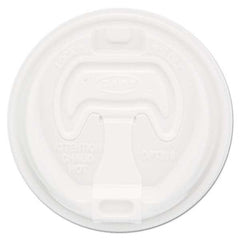 DART - Optima Reclosable Lid, 12-24 oz Foam Cups, White, 100/Bag - Apex Tool & Supply