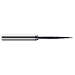 5/16″ Dia. × 1/2″ Shank × 15/32″ DOC × 4″ OAL, Carbide AlTiN, 2 Flute, Ballnose End Mill - Exact Industrial Supply