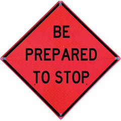 VizCon - "Right Lane Closed Ahead," 48" Wide x 48" High Vinyl Construction Roadway Sign - Apex Tool & Supply