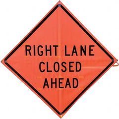 VizCon - "Road Work Ahead," 36" Wide x 36" High Vinyl Construction Roadway Sign - Apex Tool & Supply