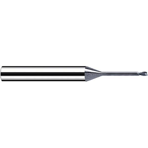 Fraisa - 0.4mm Diam 2 Flute Solid Carbide 0.1mm Corner Radius End Mill - Apex Tool & Supply