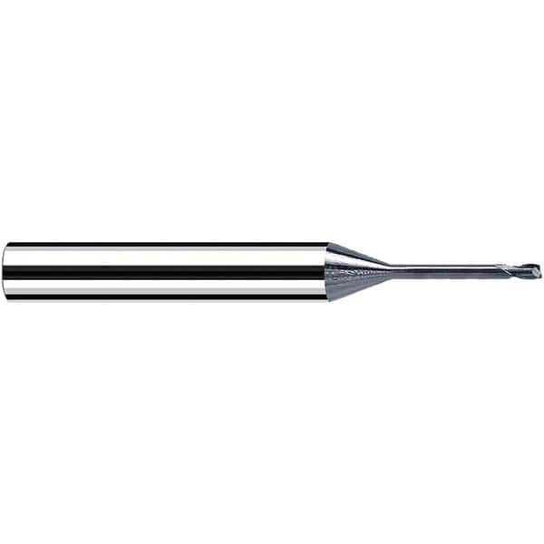 Fraisa - 0.6mm Diam 2 Flute Solid Carbide 0.1mm Corner Radius End Mill - Apex Tool & Supply