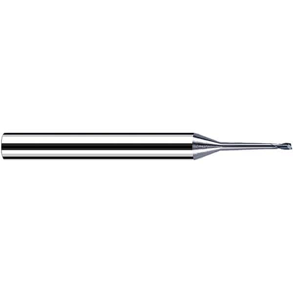 Fraisa - 0.8mm Diam 2 Flute Solid Carbide 0.1mm Corner Radius End Mill - Apex Tool & Supply
