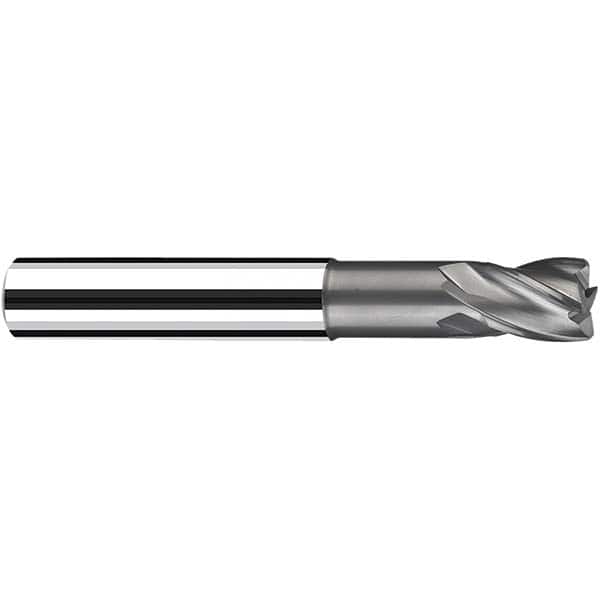 Fraisa - 4mm Diam 4 Flute Solid Carbide 1mm Corner Radius End Mill - Apex Tool & Supply