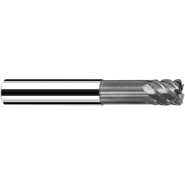 Fraisa - 5mm Diam 4 Flute Solid Carbide 1mm Corner Radius End Mill - Apex Tool & Supply