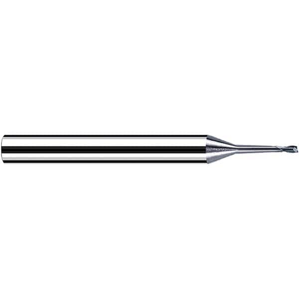 Fraisa - 0.5mm Diam 2 Flute Solid Carbide 0.1mm Corner Radius End Mill - Apex Tool & Supply