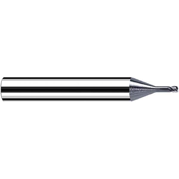 Fraisa - 2.5mm Diam 4 Flute Solid Carbide 0.2mm Corner Radius End Mill - Apex Tool & Supply