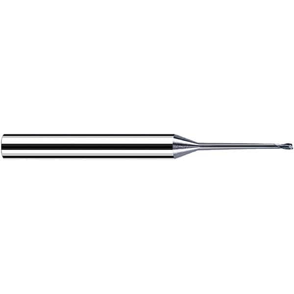 Fraisa - 0.8mm Diam 2 Flute Solid Carbide 0.1mm Corner Radius End Mill - Apex Tool & Supply