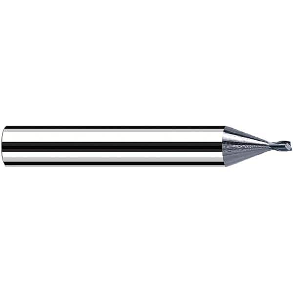 Fraisa - 0.4mm Diam 2 Flute Solid Carbide 0.1mm Corner Radius End Mill - Apex Tool & Supply
