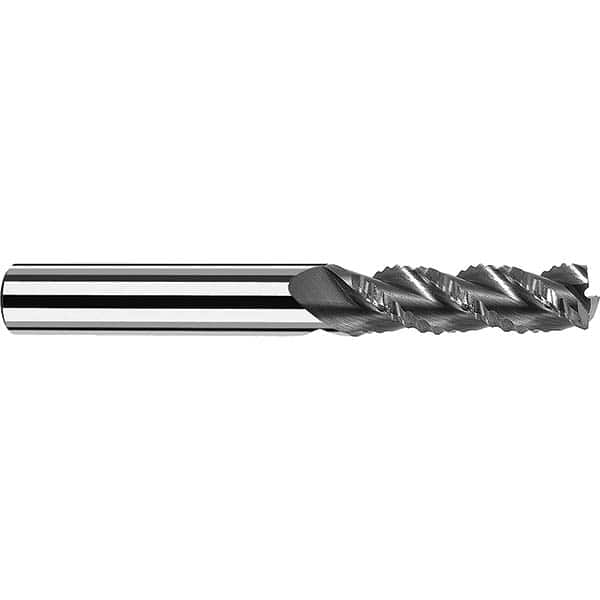 Fraisa - 1/2" Diam, 2" LOC, 3 Flute Solid Carbide Roughing Square End Mill - Apex Tool & Supply