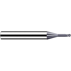Fraisa - 1mm Diam, 3.6mm LOC, 2 Flute Solid Carbide Ball End Mill - Apex Tool & Supply