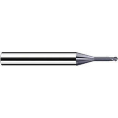 Fraisa - 0.5mm Diam, 3.6mm LOC, 2 Flute Solid Carbide Ball End Mill - Apex Tool & Supply