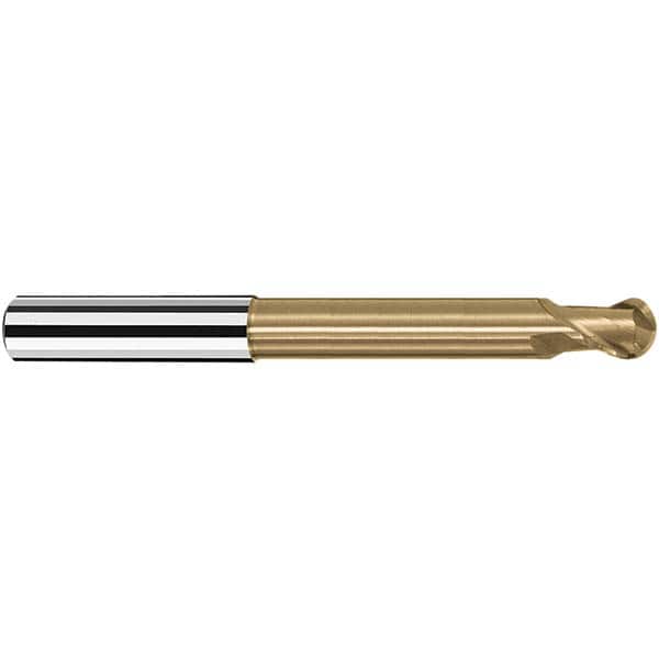 Fraisa - 16mm Diam, 17mm LOC, 2 Flute Solid Carbide Ball End Mill - Apex Tool & Supply