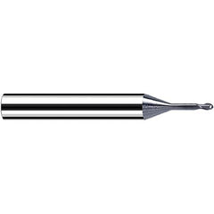 Fraisa - 2mm Diam, 2mm LOC, 2 Flute Solid Carbide Ball End Mill - Apex Tool & Supply