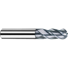 Fraisa - 5/16" Diam, 1" LOC, 4 Flute Solid Carbide Ball End Mill - Apex Tool & Supply