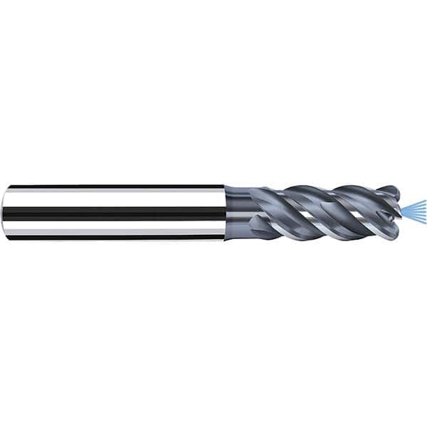 Fraisa - 3/8" Diam 4 Flute Solid Carbide 0.09" Corner Radius End Mill - Apex Tool & Supply