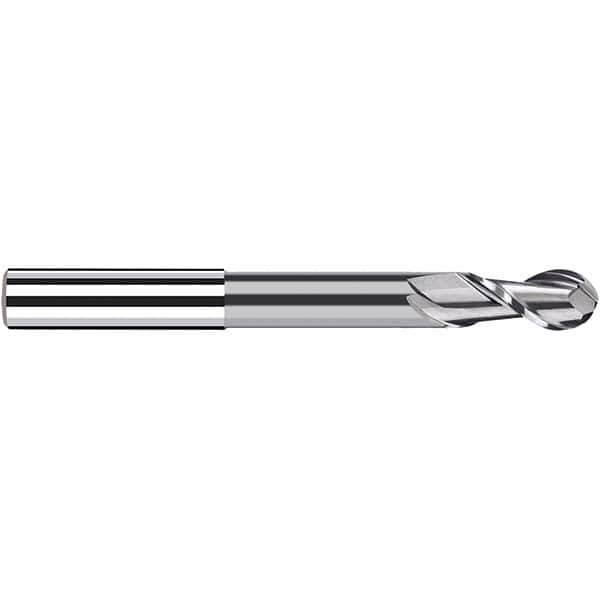 Fraisa - 12mm Diam, 24mm LOC, 2 Flute Solid Carbide Ball End Mill - Apex Tool & Supply