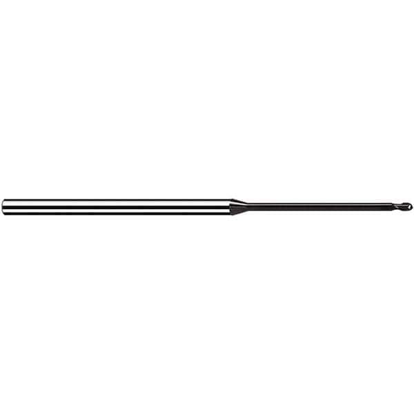 Fraisa - 1mm Diam, 1.2mm LOC, 2 Flute Solid Carbide Ball End Mill - Apex Tool & Supply
